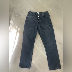 Agolde Riley Black Faded Jeans 100% Cotton